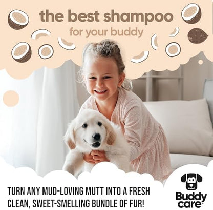 2in1 Dog Shampoo & Conditioner by Buddycare | Coconut Scented | with Aloe Vera and Pro Vitamin B5 (33.8oz) - Image 7