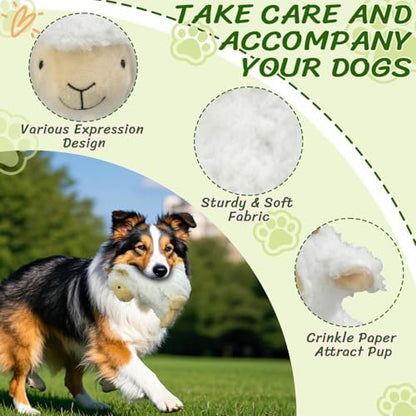 Squeaky Stuffed Dog Toys, Chew Sheep for Large Medium Small Breeds - Image 2