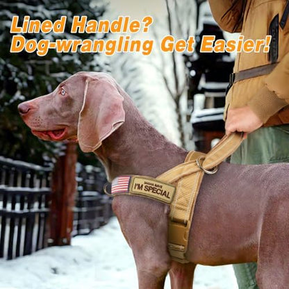 Forestpaw No Pull Dog Harness with Large Handle,Comfortable,M,Brown - Image 3