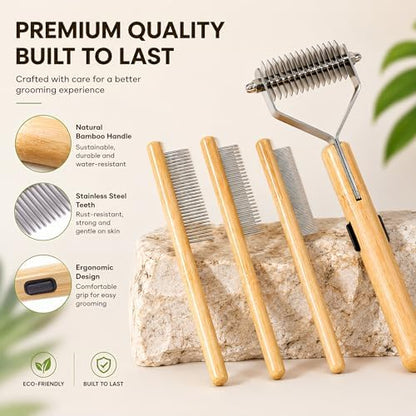 Cat Brush for Long Haired Cats - Long Hair Cat Brush & Comb Tool - Image 2