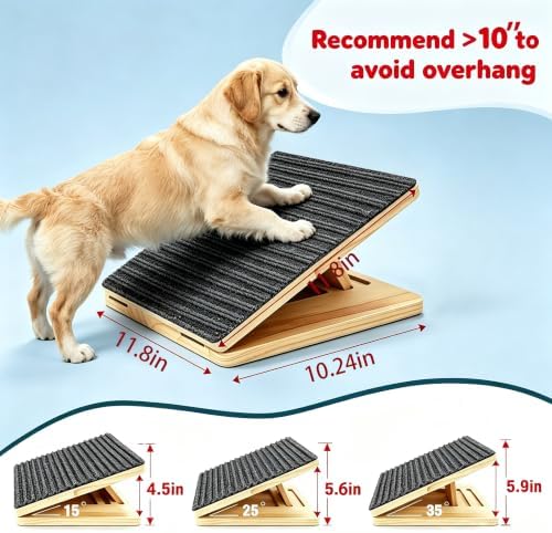 Dog Ramp for Stairs, 2 Pack Foldable Anti-Slip Stair Ramp for Small Dogs, Wooden Pet Steps for Senior, Adjustable Low-Angle Dog Stair - Image 6