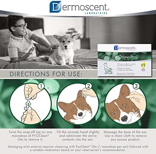 Dermoscent Pyoclean OTO Dog Ear Cleaner - Drops to Stop Head Shaking, Itchy & Waxy Ears - Non-Toxic - Ear Cleaning Solution for Dogs - Image 6