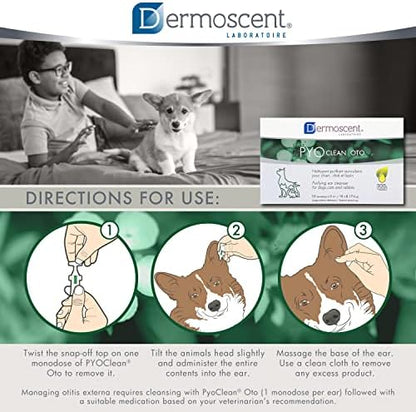 Dermoscent Pyoclean OTO Dog Ear Cleaner - Drops to Stop Head Shaking, Itchy & Waxy Ears - Non-Toxic - Ear Cleaning Solution for Dogs - Image 6