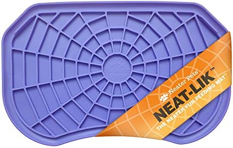 Neater Pets Neat-LIK Dog Lick Mat, Lick Mat for Dogs, Cats, Puppy, Reduces Anxiety & Boredom, Peanut Butter Slow Feeder, Interactive Treat Licking Pad, Licking Mats for Small & Large Breed (Purple) by NeaterPetBrands