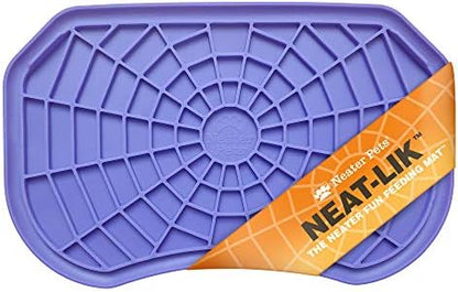 Neater Pets Neat-LIK Dog Lick Mat, Lick Mat for Dogs, Cats, Puppy, Reduces Anxiety & Boredom, Peanut Butter Slow Feeder, Interactive Treat Licking Pad, Licking Mats for Small & Large Breed (Purple) by NeaterPetBrands