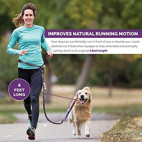 Tuff Mutt Waist Hands Free Dog Leash for Walking Running Hiking - Image 6