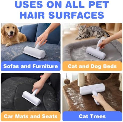 kissleaf Reusable Lint Roller, Portable, for Pet Hair on Car, Light Purple - Image 5