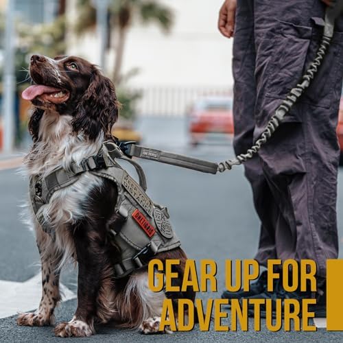 OneTigris Tactical Bungee Leash with 2 Handles Quick Release (Grey) - Image 5