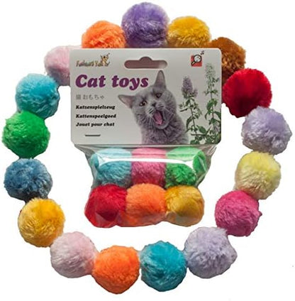 Fashion's Talk Cat Toys Furry Rattle Ball for Kitty 6 Pack by Fashion%27s+Talk