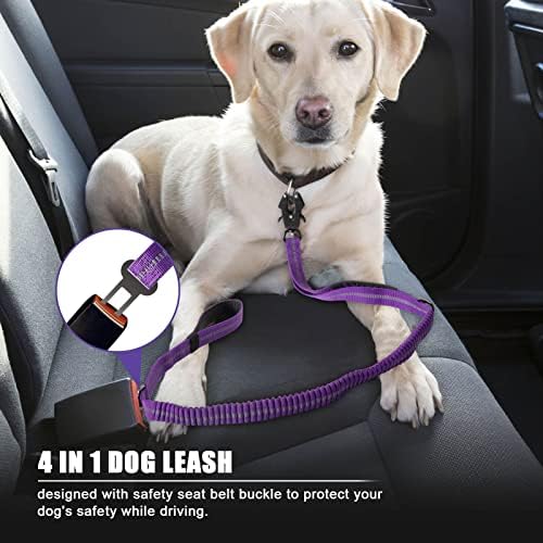 Raipult Tactical Shock Absorbing Bungee Dog Leash Heavy Duty, 4-6ft, Purple - Image 5