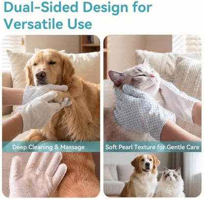Pet Glove Wipes Pro, Massage Grooming for Dogs & Cats - Image 4