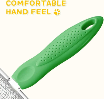 Metal Cat Litter Scoop,Sturdy Litter Cleaner Corner Shovel,Stainless Steel Mesh Litter Shovel,Easy to Clean Reptile Terrarium Sand Waste(Green)-Christmas