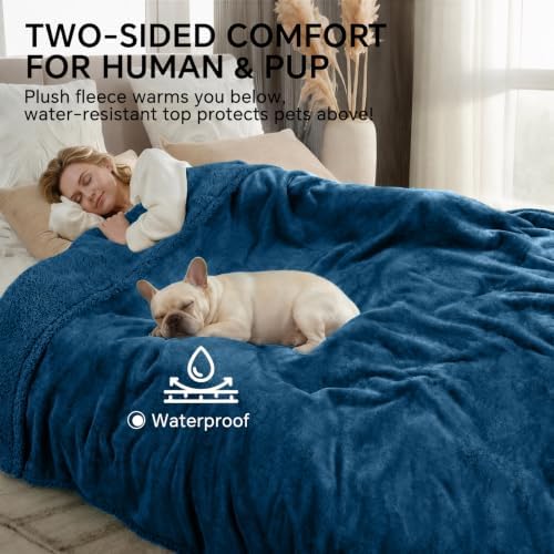 Luciphia Waterproof Blanket for Large Dog, Reversible Sherpa Couch Cover - Image 5