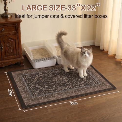 Glittme Cat Litter Mat, 33"x22" Non-Slip Washable Trapping Mat for Cats - Image 6