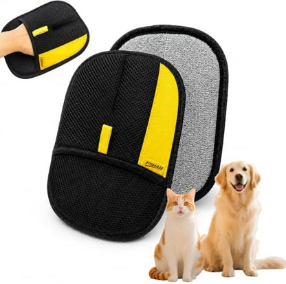 Pet Hair Removal Gloves for Dogs & Cats Reusable Electrostatic Grooming Mitt, Deshedding Tool for Furniture, Carpet, Couch & Clothes Gentle Massage & Easy Cleaning (Pack of 1) by Unknown