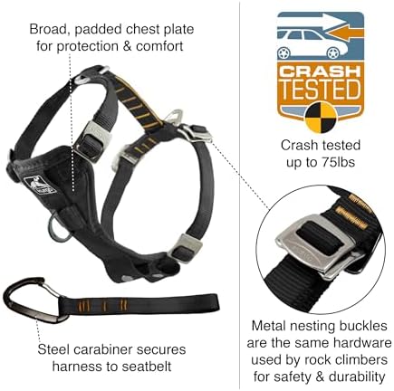 Kurgo Enhanced Strength Tru-Fit Smart Harness, Black, Small - Image 3