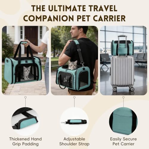 Cat Carrier Soft, Dog Carriers for Small Dog/Large Cat (Up to 16lb) - Image 6