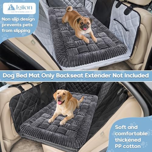Dog Car Bed Mat Non-Slip Backseat Extender Dog Bed 56x28.7 Gray - Image 4