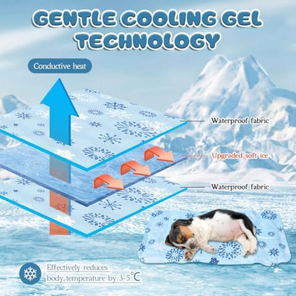 Nuanchu Pet Cooling Mat, Snowflake, 11.81 x 19.69 Inches, 1 Pcs - Image 5