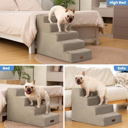 Aodisman Dog Stairs for High Beds 22.6" H, 5-Step Pet Steps for Small Dogs - Image 6