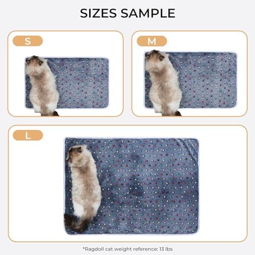 Luciphia 1 Pack 3 Blankets Super Soft Cute Dot Pattern Pet Blanket Flannel Throw for Dog Puppy Cat Medium(30x20), Grey - Image 3