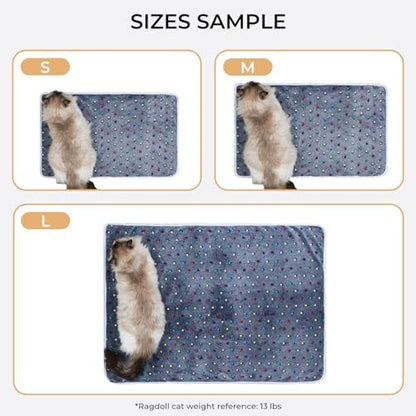 Luciphia 1 Pack 3 Blankets Super Soft Cute Dot Pattern Pet Blanket Flannel Throw for Dog Puppy Cat Medium(30x20), Grey - Image 3