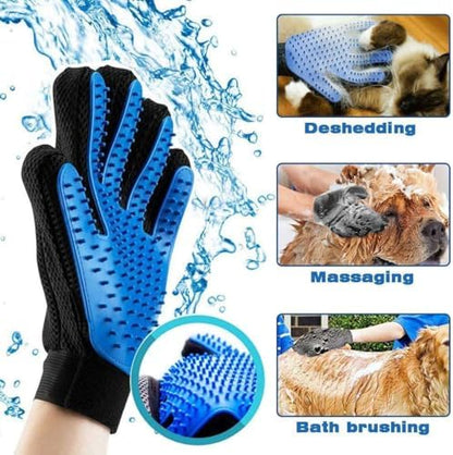 Dog and Cat Grooming Kit – Deshedding Brush, Pet Grooming Comb & Hair Grooming Glove for Shedding,Detangling & Undercoat Care, Safe for Long & Short Hair Pet, 3-in-1 Solution - Image 3