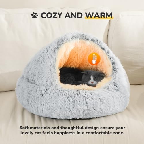 CATISM Cat Bed Hooded Cat Beds for Indoor Cats or Small Dogs - Image 4