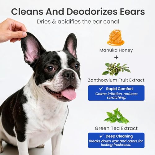 Itch Relief Natural Ear Cleaner for Dogs & Cats 8.45 oz - Image 3