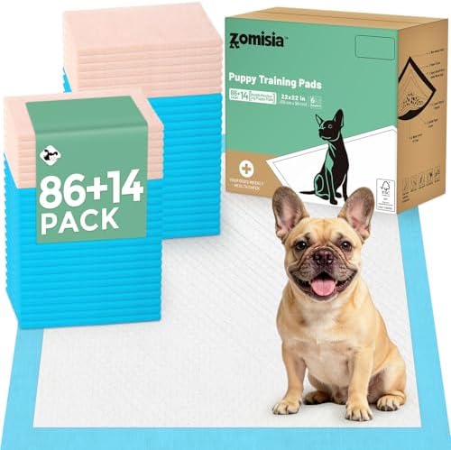 ZOMISIA Puppy Pads 100 Count, Health Monitoring with pH Indicator 22"X 22" by Zomisia