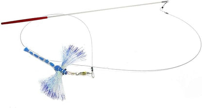 Cat Toy Teaser Wand - Dragonfly Teaser and Teaser Wand - Blue