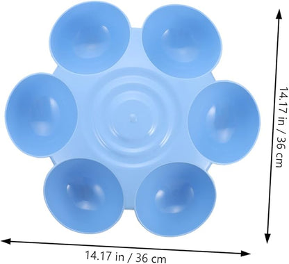 Indoor Multi-pet Feeding Bowl Flower-Shaped Pet Feeder for Cats and Dogs Easy to Plastic Cat Food Dispenser for Home Use for Multiple