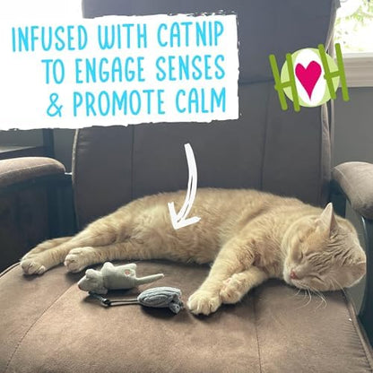 HuggleKats Cat Toys - Kitten Toys for Bored Indoor Cats, Perfect for Moving, Exercise, Biting & Chewing - Mightie Mice (3 Pack) - Image 4