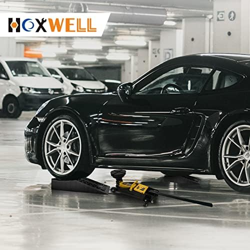 HOXWELL Car Ramps for Jack Support and Lift Vehicle Maintenance, Lightweight Low Profile Car Ramps for Garage, Heavy Duty Tire Ramps for Low Chassis Cars, 17.5''x10''x3.14'' (2PCS) - Image 7
