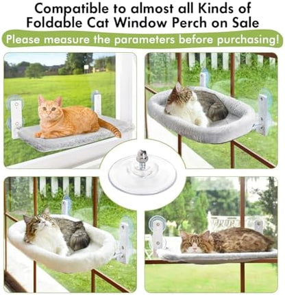 AMOSIJOY 4 Pack Cat Window Perch Strong Replacement Suction Cups with Screw - Image 6