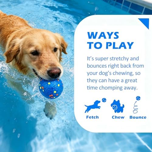 Dog Balls Tennis Balls for Dogs, Interactive Dog Toys for Aggressive Chewers, Dog Toy to Keep Them Busy, Puppy Chew Toys for Teething, Durable Dog Ball for Medium Small Dog (2.6") - Image 4