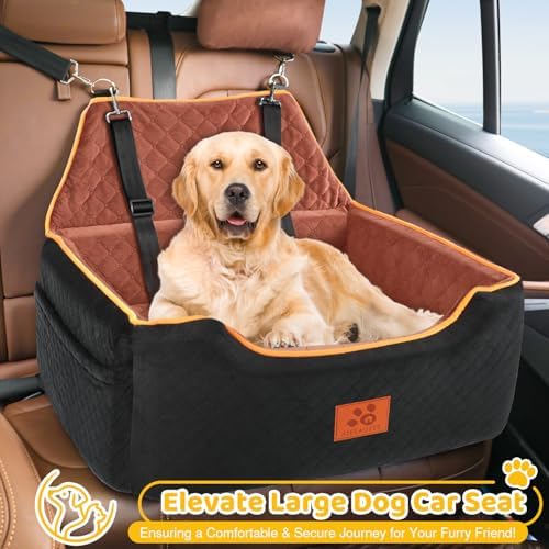 XIEEAOZEE Dog Car Seat for Large/Medium Pet Under 55Lbs or 2 Small Dogs - Image 3