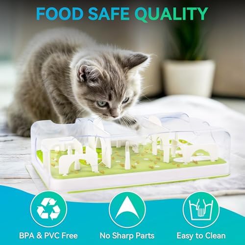 ALL FOR PAWS Interactive Cat Puzzle Feeder & Slow Feed Toy – Mental Stimulation Treat Dispenser Maze for Indoor Cats, Enrichment & Cat Food Toy - Image 6