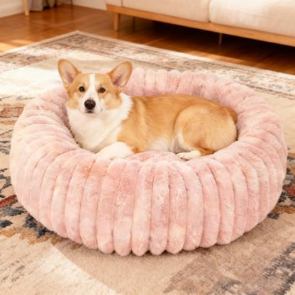 Washable Small Cat Dog Bed,Puppy Bed Cat Beds for Indoor Cats(Pink,M) by Unknown