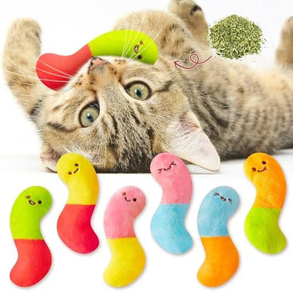 L1rabe Worm Candy Catnip Toys for Cats, for Kitten Lovers by L1rabe