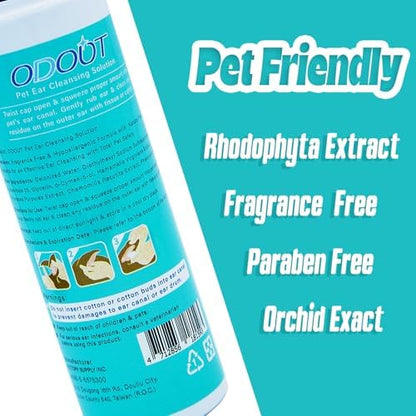 Ear Cleanser for Dogs and Cats, Pet Ear Wash Cleaning Solution with Orchid Extract Release Itching and Deodorize, Fragrance Free 200ml - Image 4