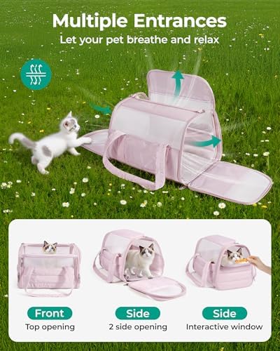 BAGSMART Cat Carrier Soft-Sided Puffy Quilted Collapsible Pet Travel Bag - Image 5