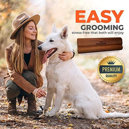 EquiGroomer 5-Inch Undercoat Deshedding Brush for Dogs & Cats, Mahogany - Image 5