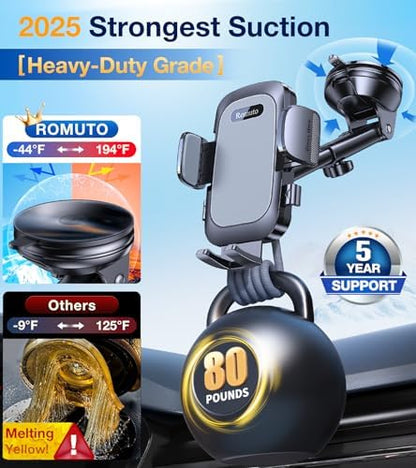 Romuto Phone Holders for Your Car Phone Holder Mount【90+LBS Suction Cup】 - Image 3