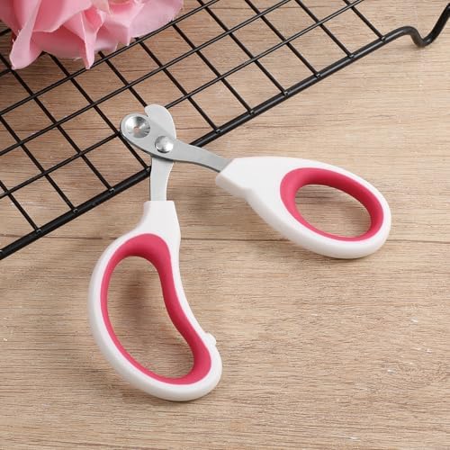 Stainless Steel Bearded Dragon Nail Clippers, Professional Reptile Grooming Tool with Precise Angled Edge, Small Animal Nail Clippers, Cat Nail-Clipper, Claw Trimmer for Birds, Cat, Dogs (Red) - Image 5