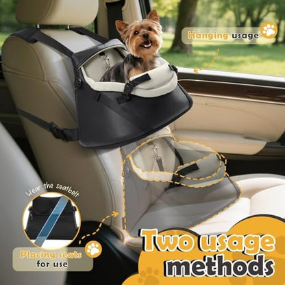 WOYYHO Luxurious Dog Booster Car Seat for Tiny Dogs up to 7 lbs - Image 2