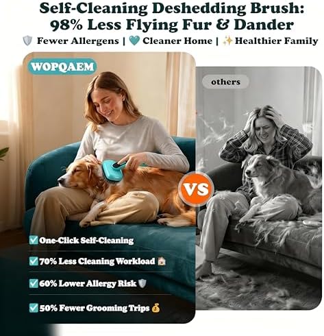 Self Cleaning Slicker Brush for Dog and Cat Shedding - Image 5