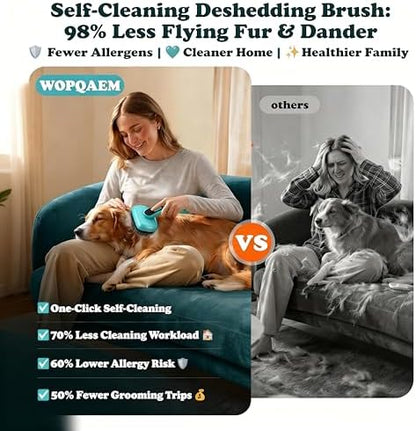 Self Cleaning Slicker Brush for Dog and Cat Shedding - Image 5