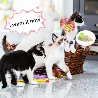 Jecery 5 Pcs Cat Toys Spring,Catnip Rats,Bright Color - Image 5
