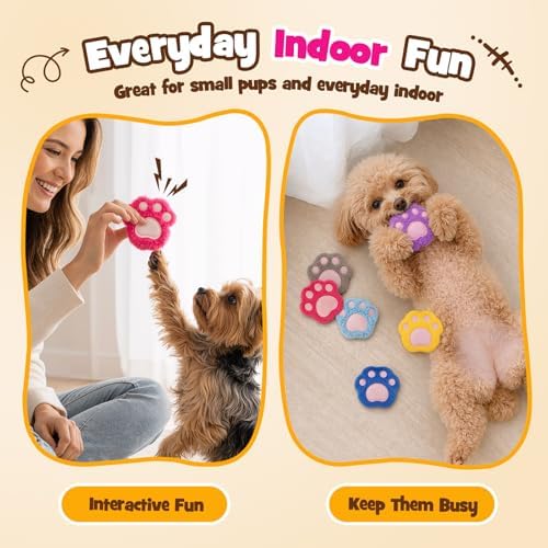 6 Pack Squeaky Paw-Shaped Dog Toys for Small Dogs Under 20 lb - Image 6